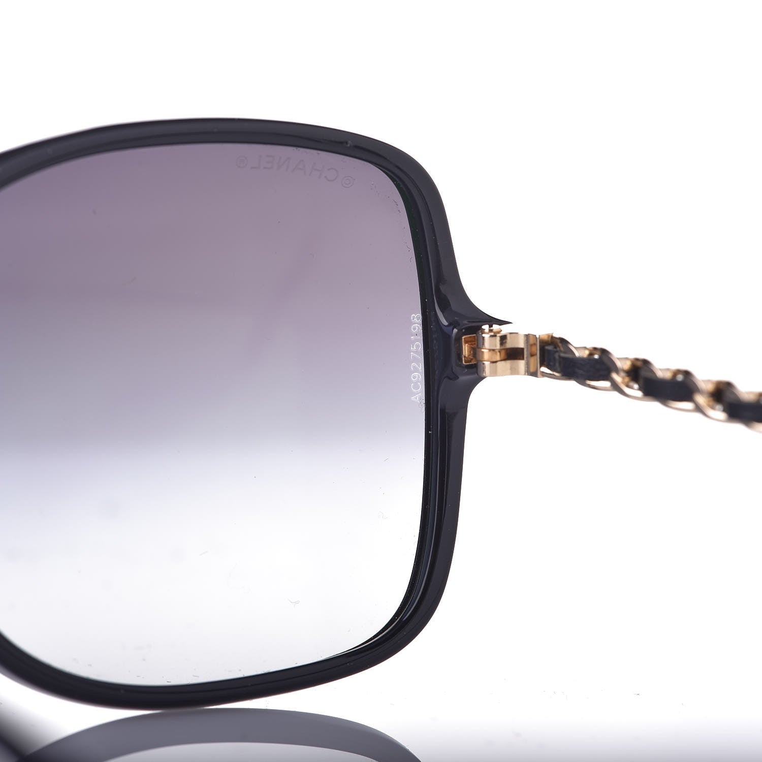 Chanel Lambskin Square Chain Sunglasses 5210-Q Black 8 of 9