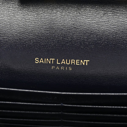 Saint Laurent Smooth Calfskin Monogram Sulpice Chain Wallet Black 6 of 9