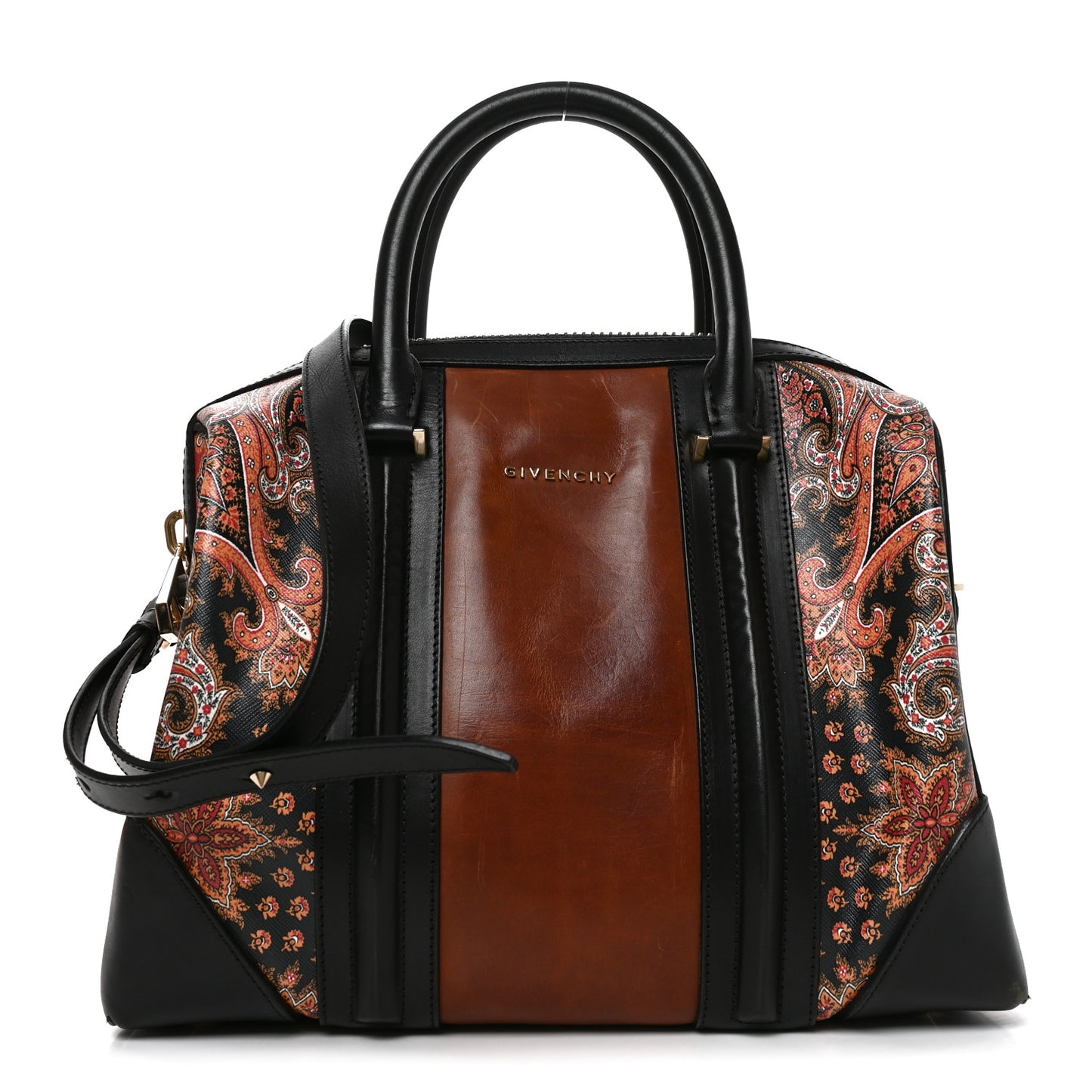 Calfskin Paisley Print Medium Lucrezia Multicolor