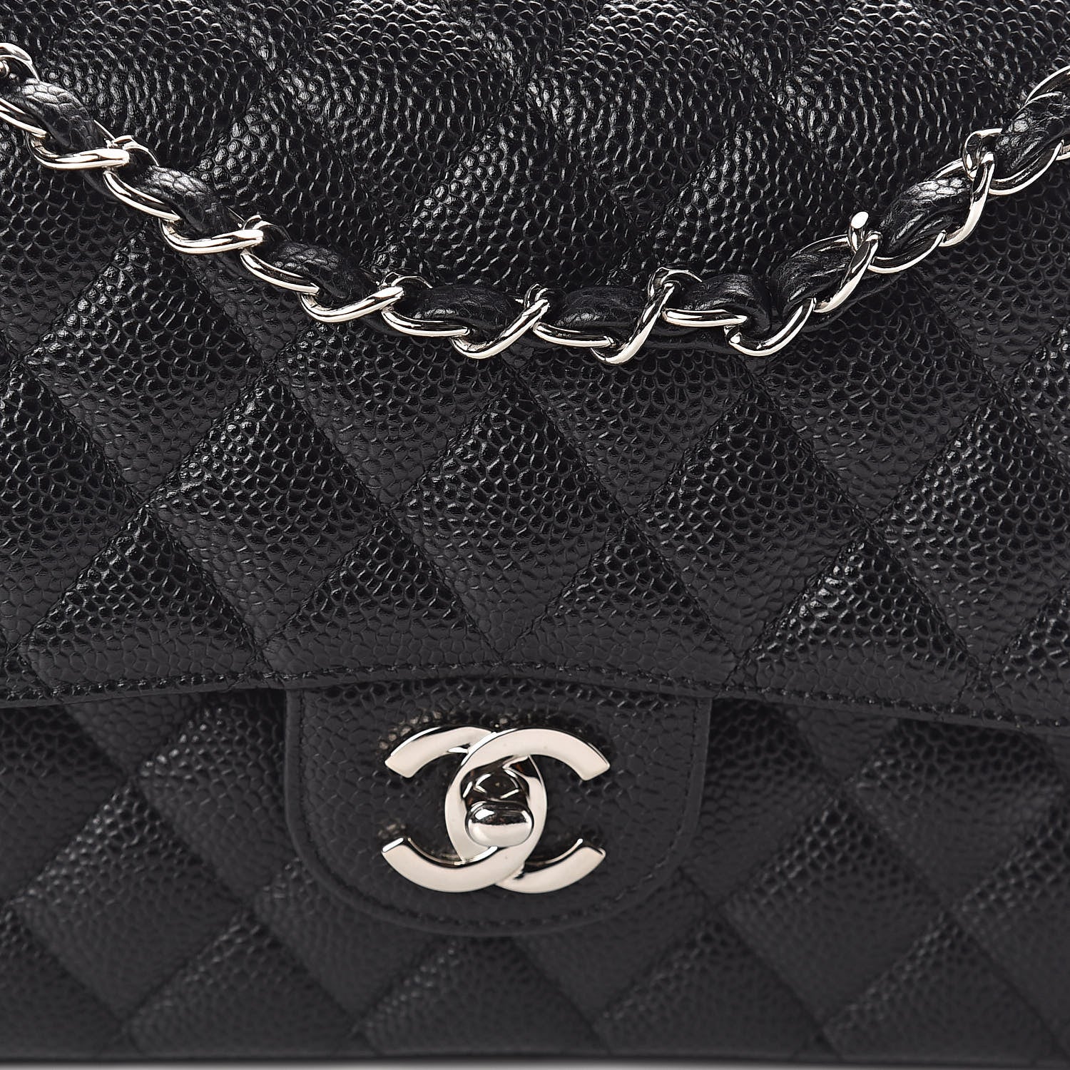 Chanel Caviar Quilted Medium Double Flap Black 8 of 11