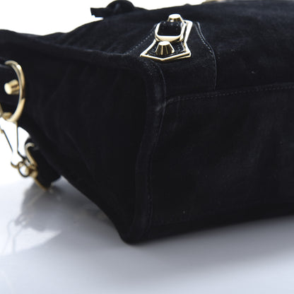 Balenciaga Suede Gold Metallic Edge Hardware S City Black 9 of 12
