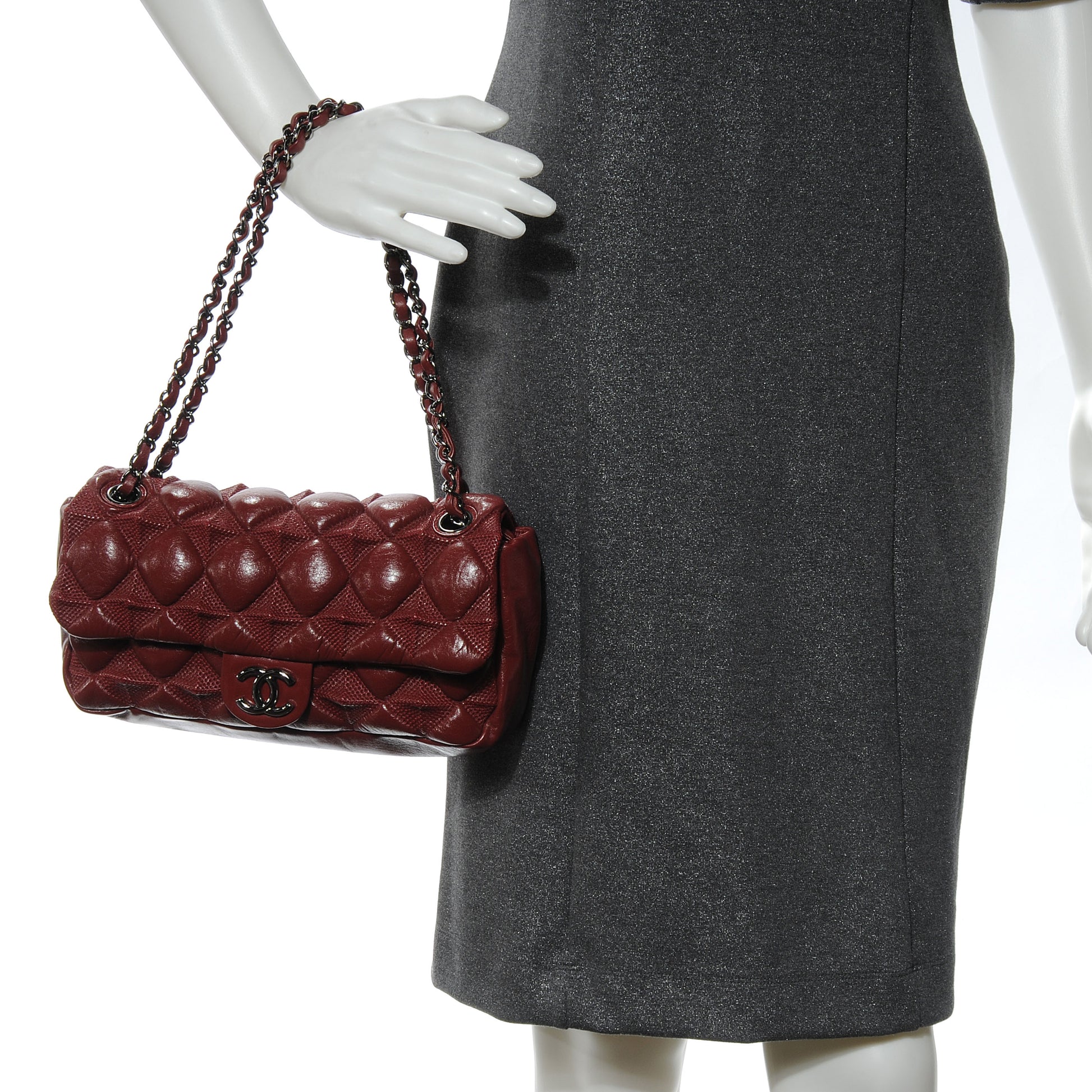 Chanel Lambskin Stravinsky Medium Flap Bordeaux 2 of 7