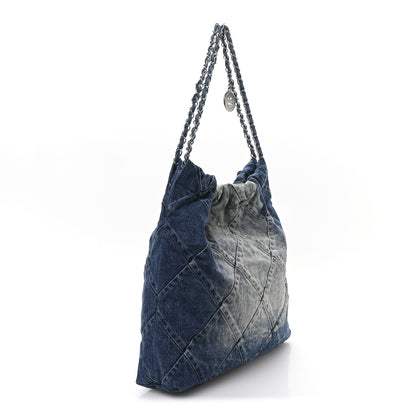 Chanel Denim Quilted Chanel 22 Blue 4 of 11