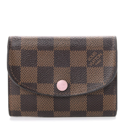 Louis Vuitton Damier Ebene Rosalie Coin Purse Rose Ballerine 1 of 5