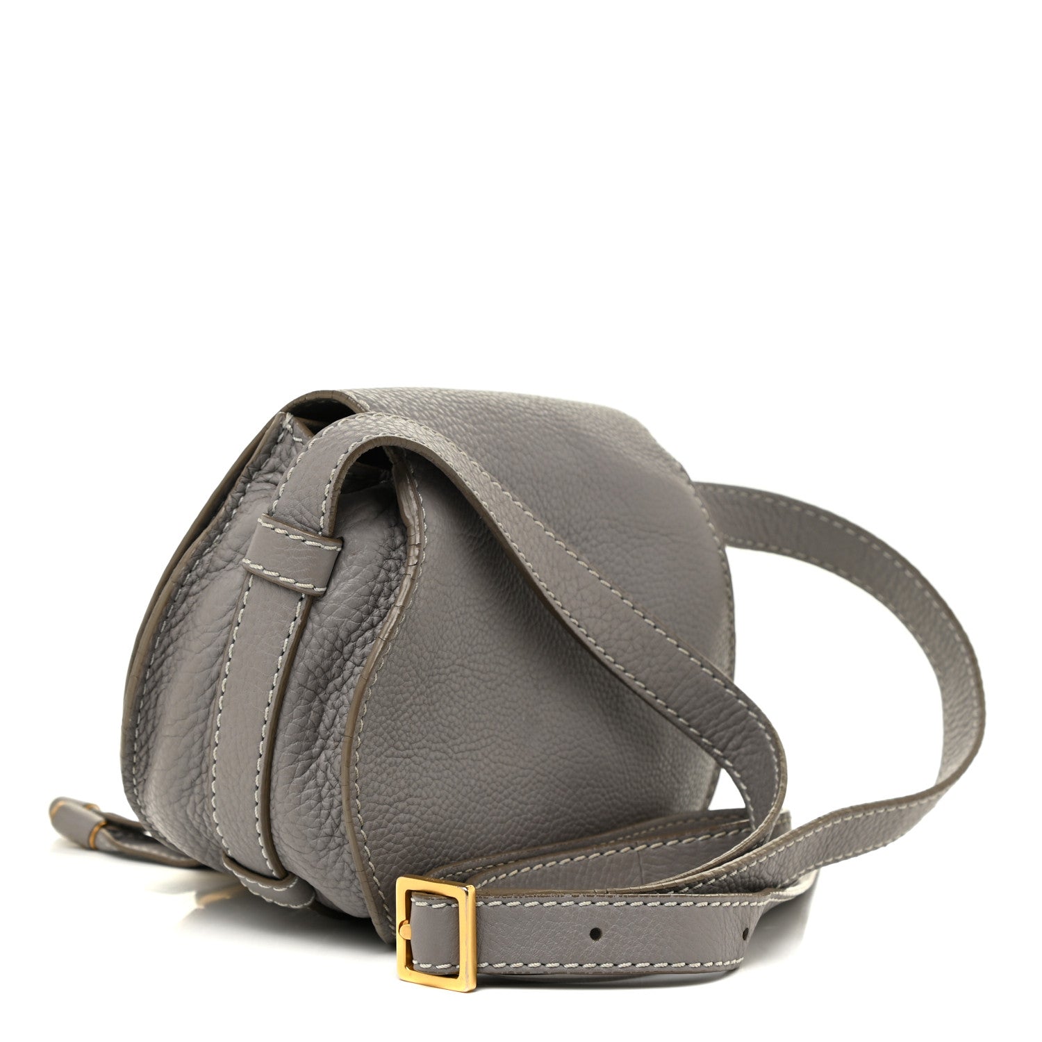 Chloe Calfskin Mini Marcie Round Crossbody Bag Cashmere Grey 2 of 17