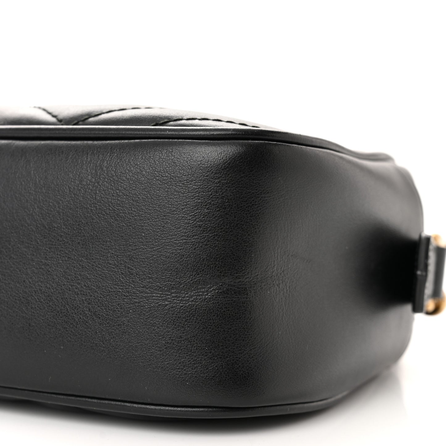 Calfskin Matelasse Small GG Marmont Chain Shoulder Bag Black