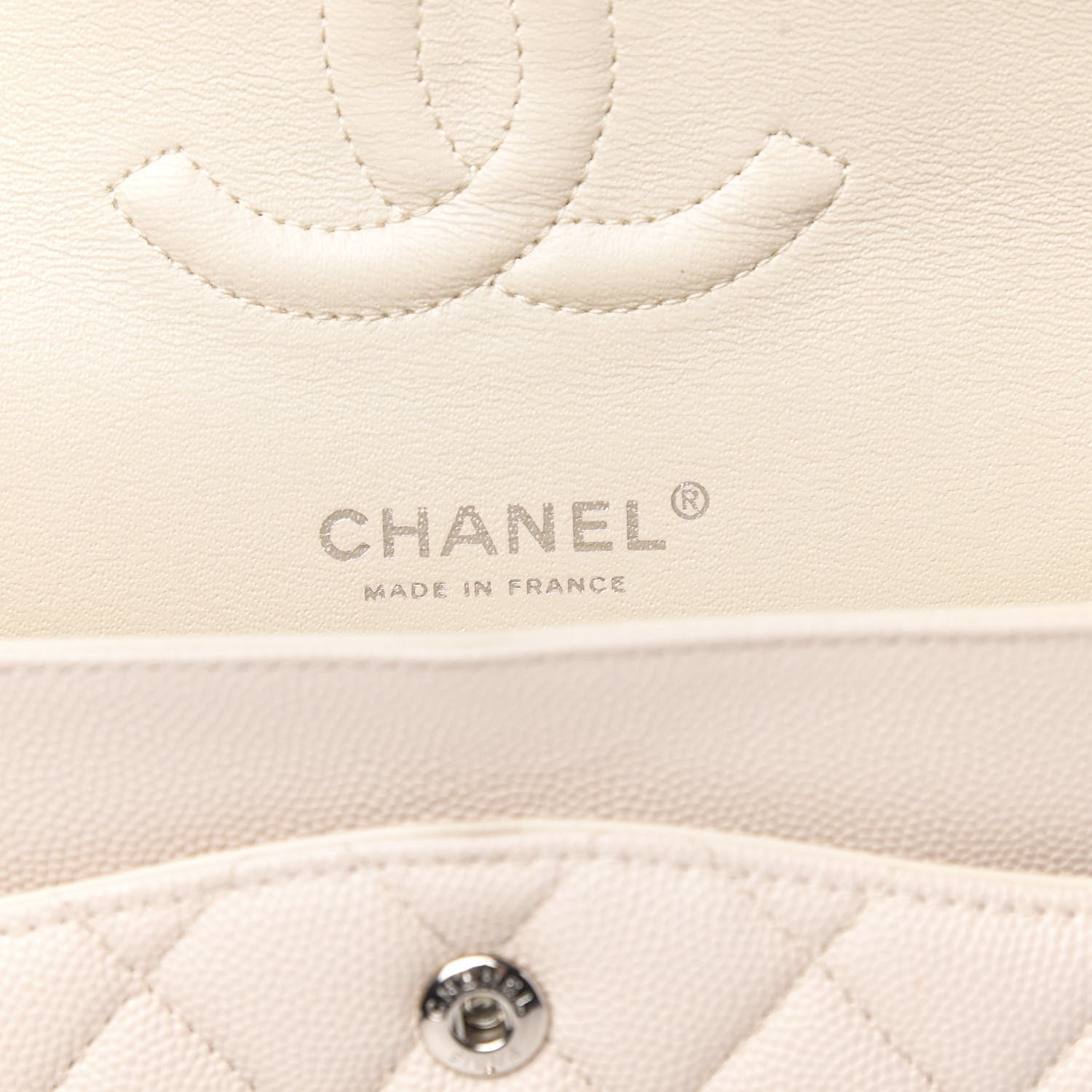 Chanel Caviar Quilted Medium Double Flap Light Beige 6 of 16