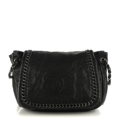 Chanel Metallic Goatskin Luxe Ligne Flap Black 1 of 7