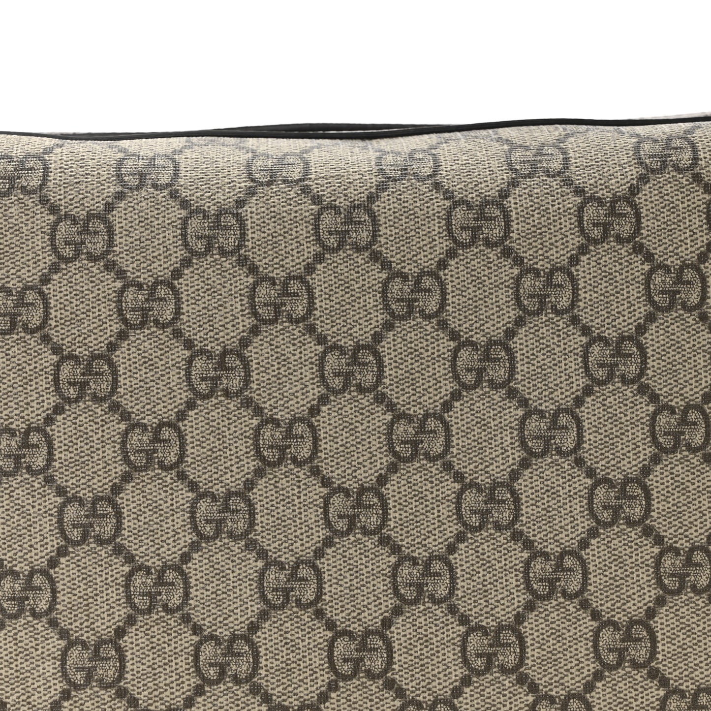 GG Supreme Monogram Textured Calfskin Web Super Mini Ophidia Shoulder Bag Beige Ebony New Acero