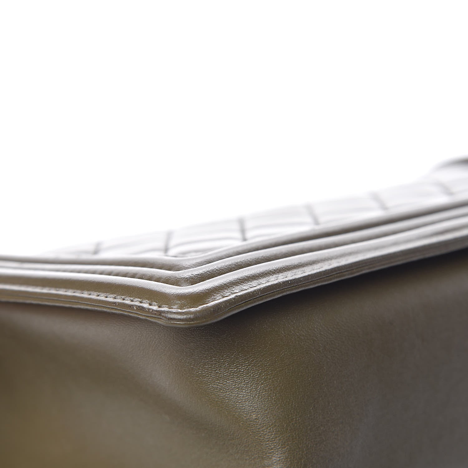 Chanel Lambskin Quilted Medium Boy Flap Khaki 16 of 17