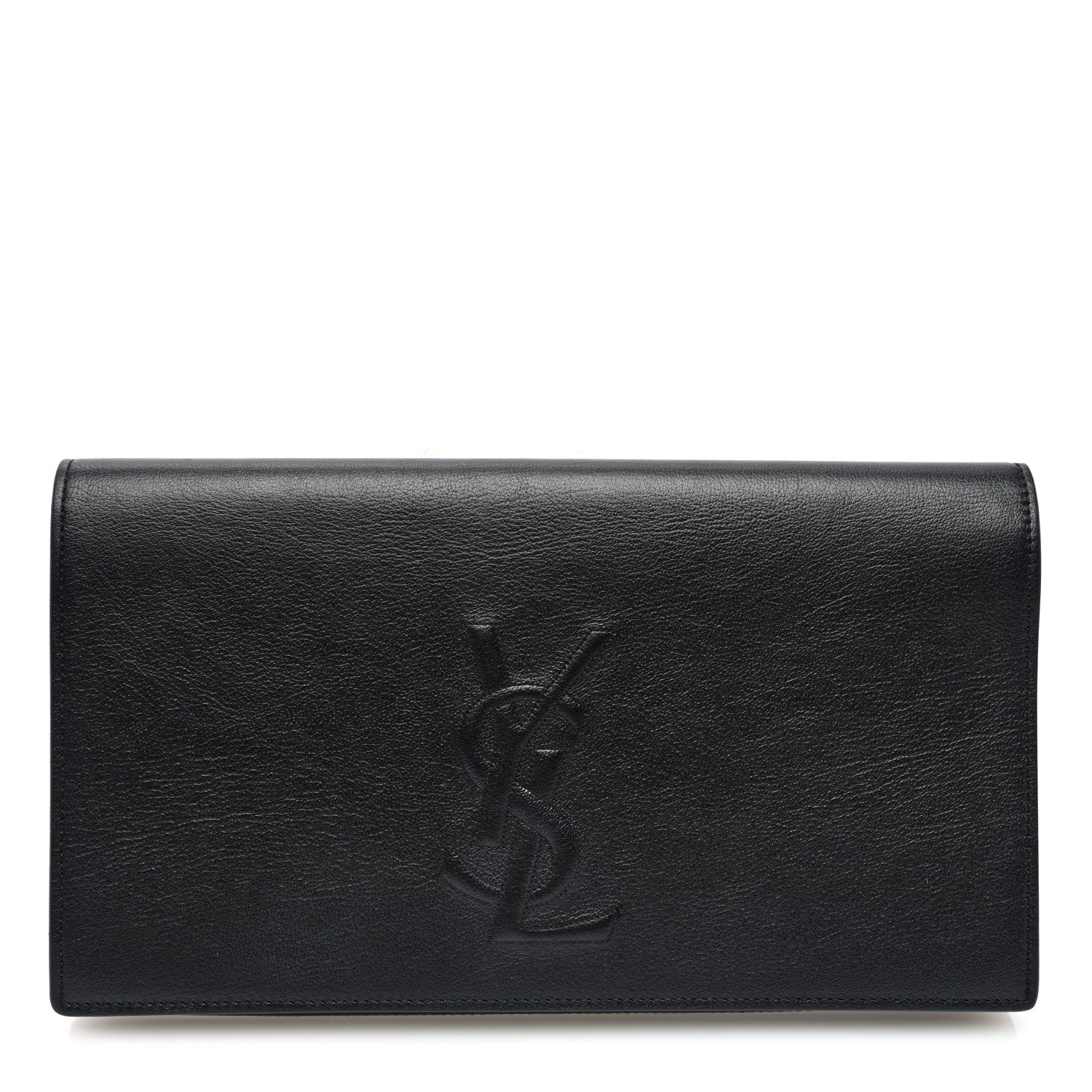 Saint Laurent Calfskin Monogram Large Belle De Jour Clutch Black 1 of 9