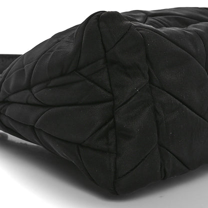 Prada Tessuto Nylon Chevron Quilted Shoulder Bag Black 8 of 9