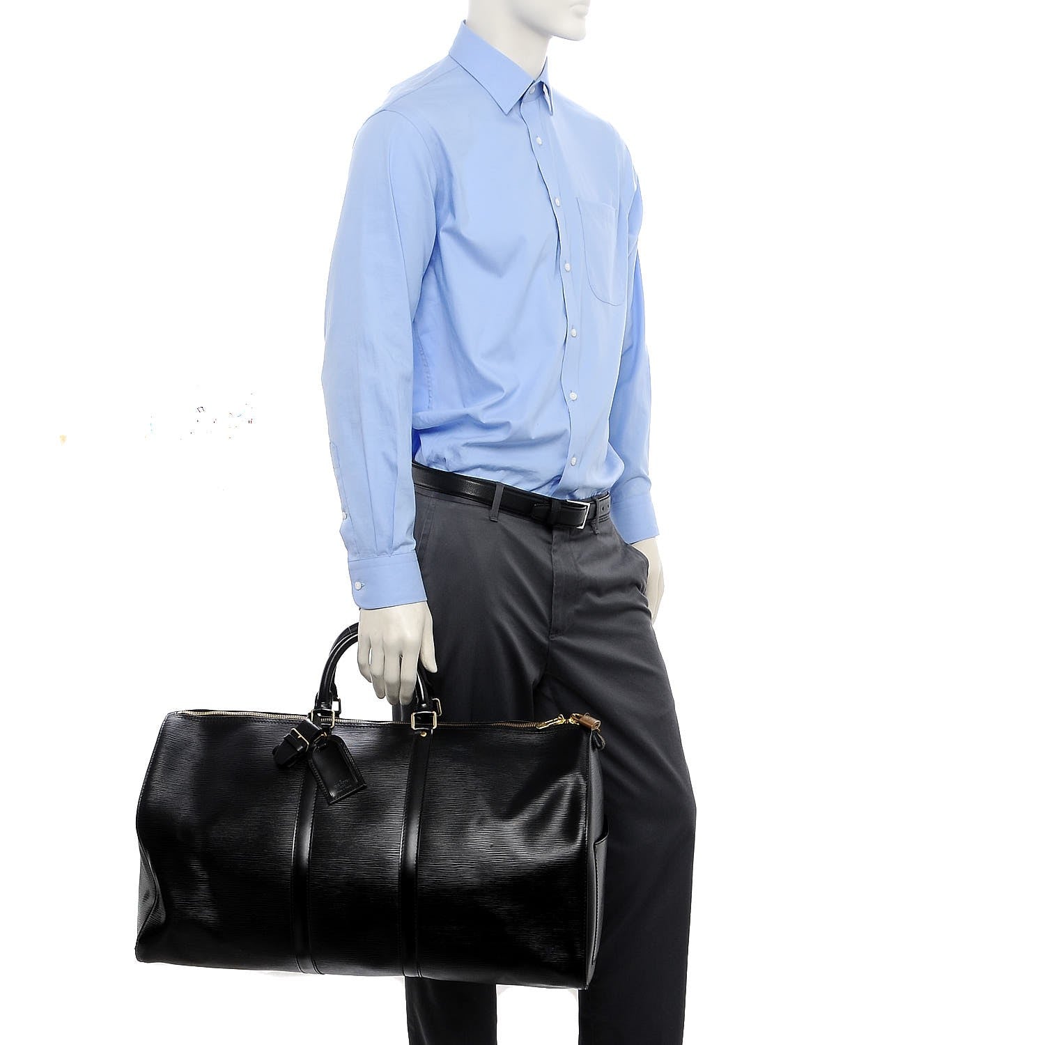 Louis Vuitton Epi Keepall 55 Black 2 of 10