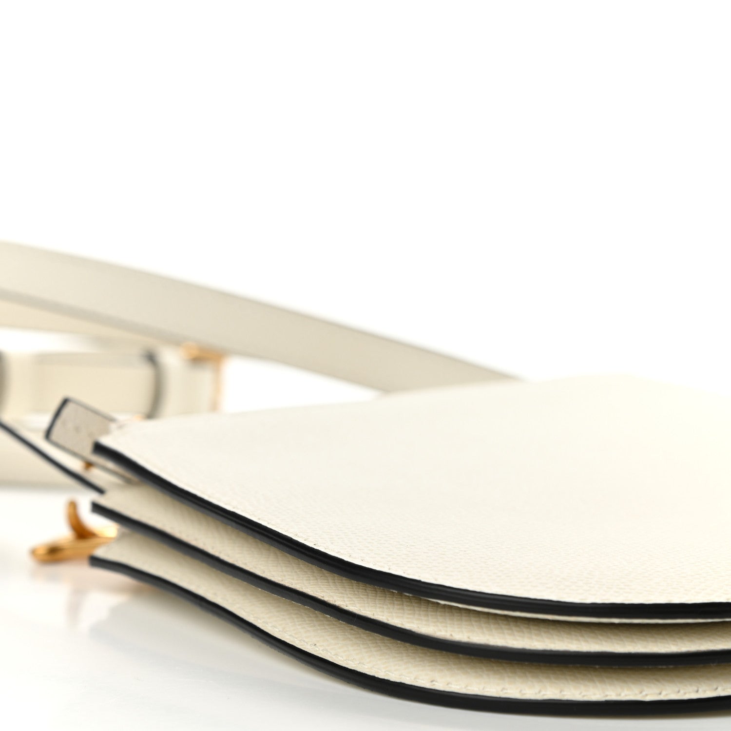 Christian Dior Grained Calfskin Saddle Pouch With Strap White 8 of 9