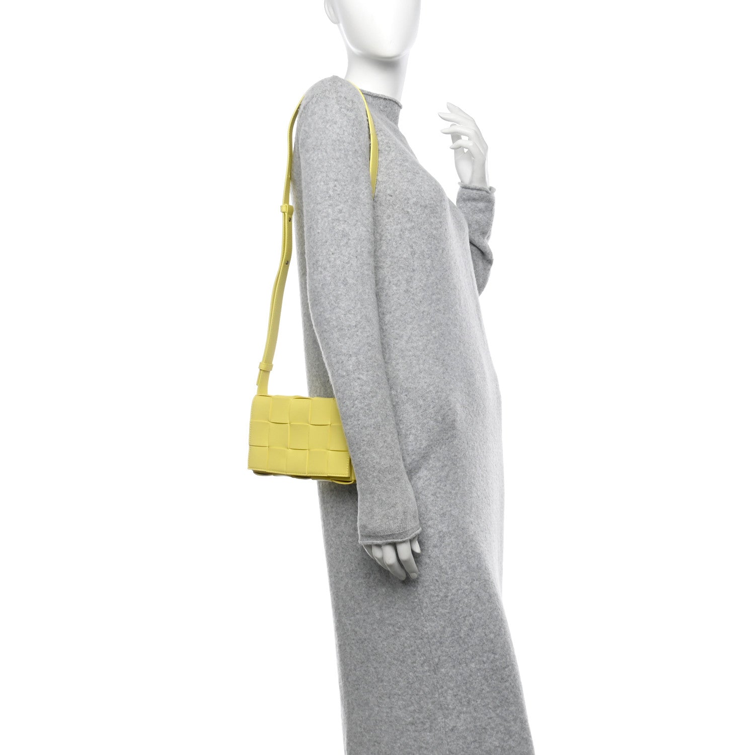Bottega Veneta Lambskin Maxi Intreccio Small Cassette Crossbody Bag Sherbert 2 of 11
