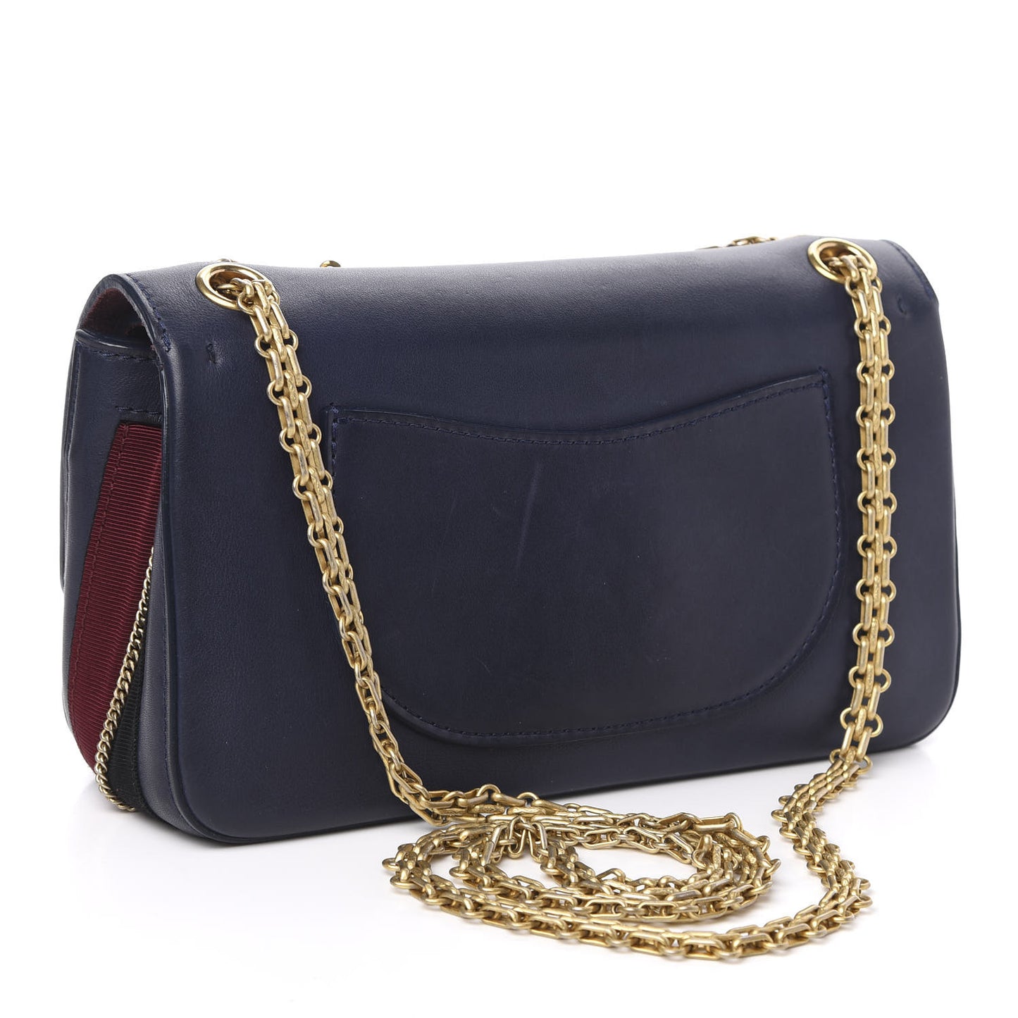 Calfskin Nude 2.55 Medals Reissue 225 Flap Navy