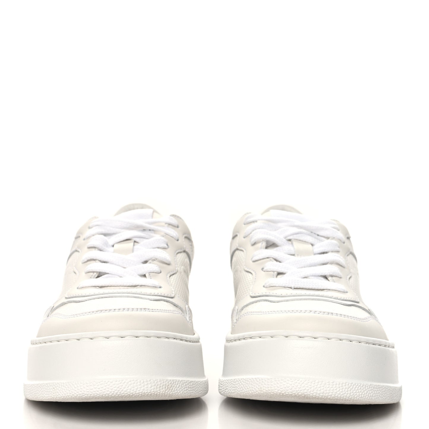 Calfskin GG Tennis Embossed Perforated Womens Platform 55mm Sneakers 37.5 Great White