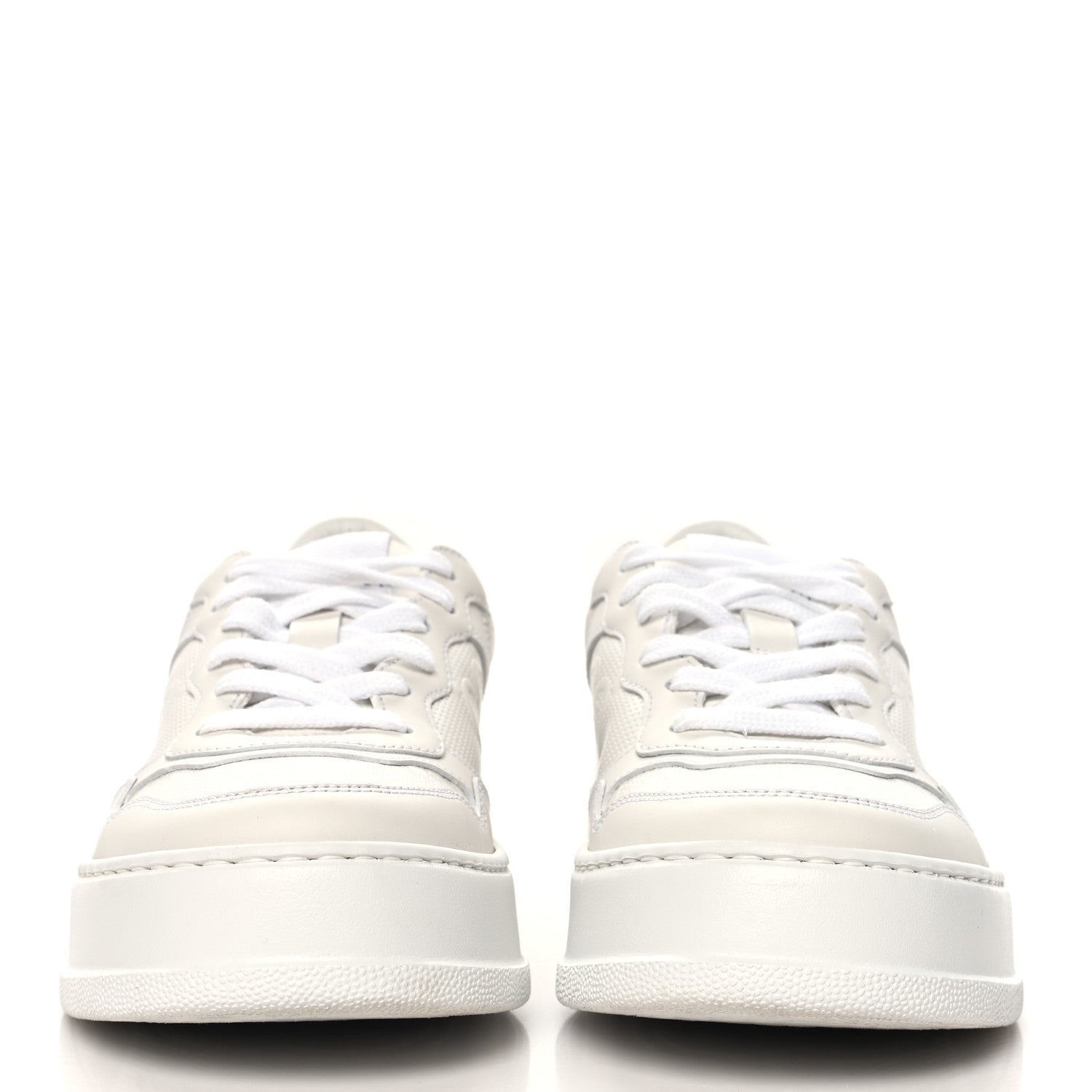 Gucci Calfskin GG Tennis Embossed Perforated Womens Platform 55mm Sneakers 37.5 Great White 3 of 9