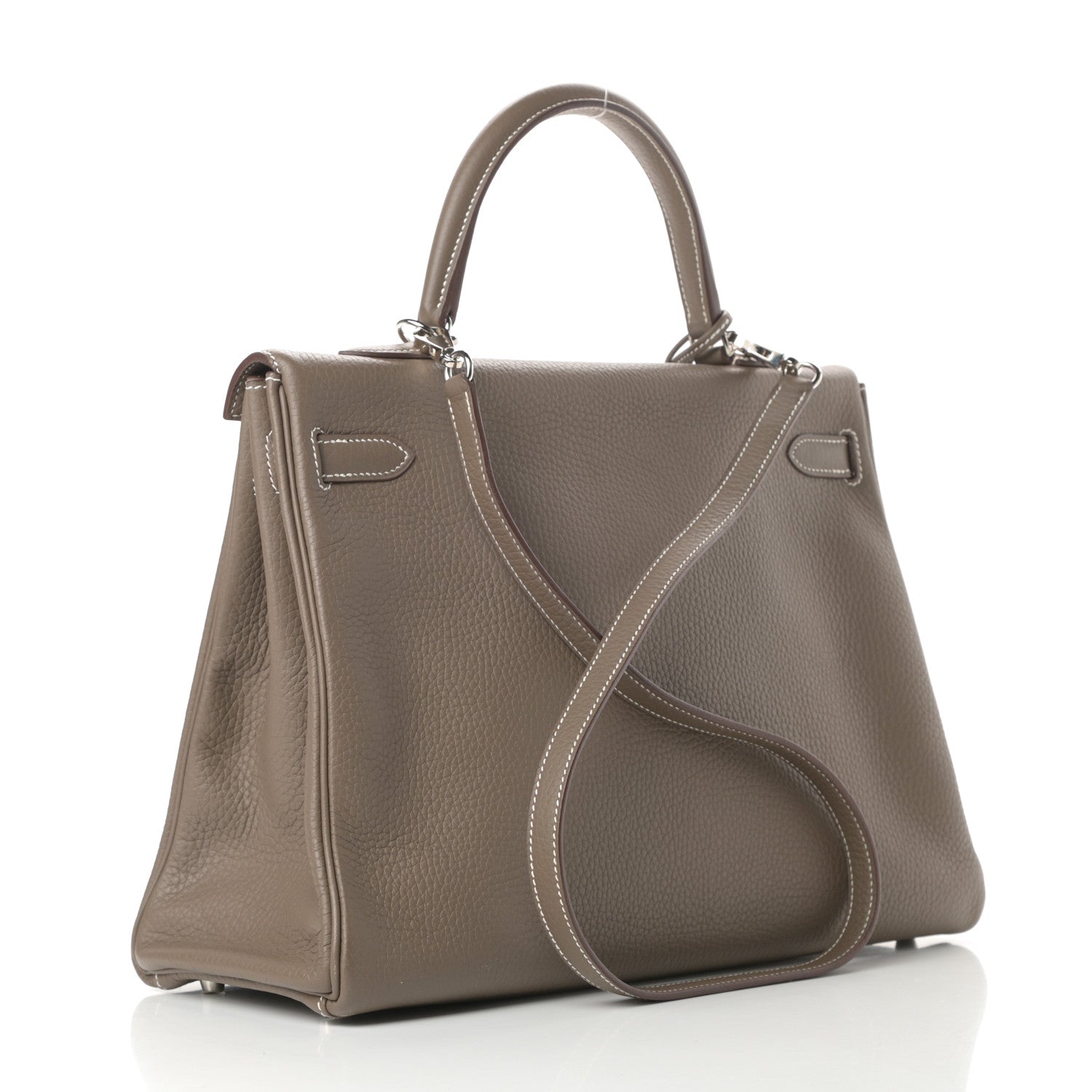 Hermes Taurillon Clemence Kelly Retourne 35 Etoupe 3 of 14