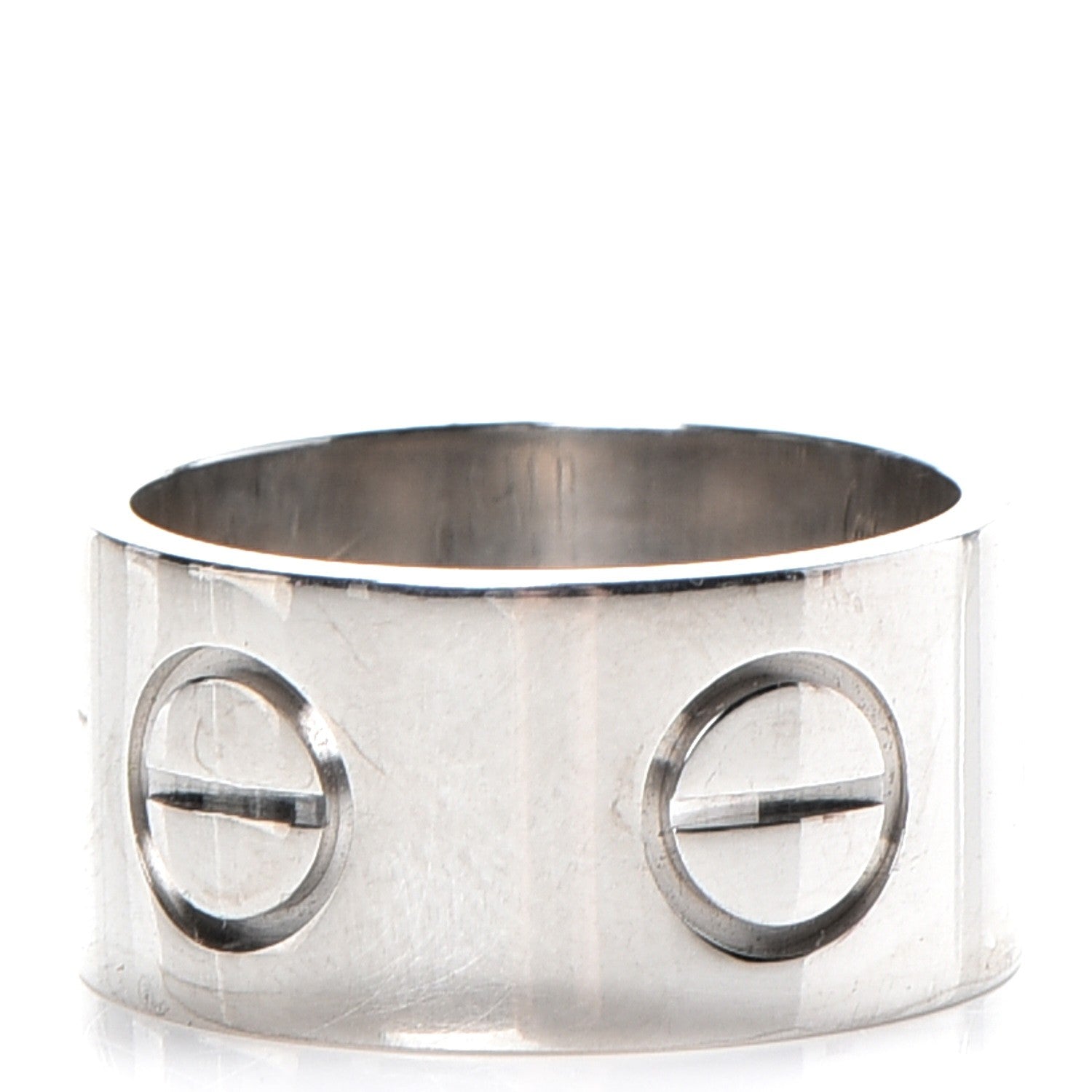 Cartier 18K White Gold 11mm LOVE Ring 59 8.75 1 of 5