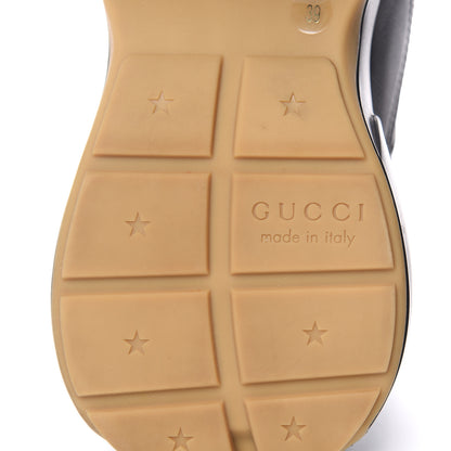 Gucci Calfskin Iridescent Logo Womens Rhyton Sneakers 39 Black 6 of 10