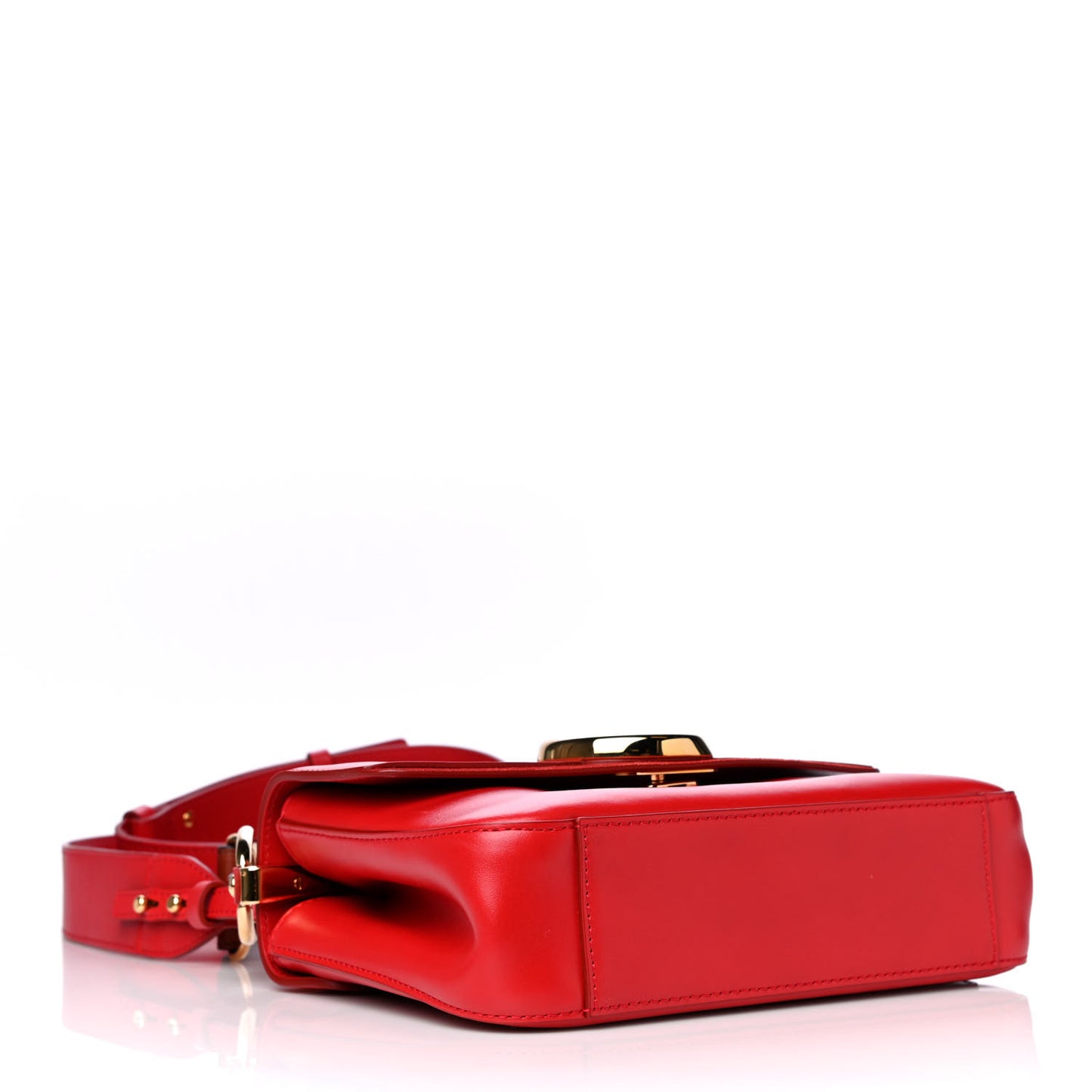 Calfskin Small C Double Carry Plaid Red