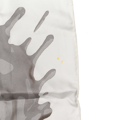 Hermes Silk Peinture Fraiche 90 White Sepia 7 of 7