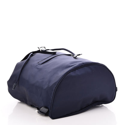 Prada Nylon Vela Saffiano Medium Cinch Backpack Baltico 4 of 7