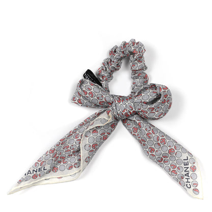 Chanel Cotton CC Twilly Hair Tie Grey Multicolor 1 of 7