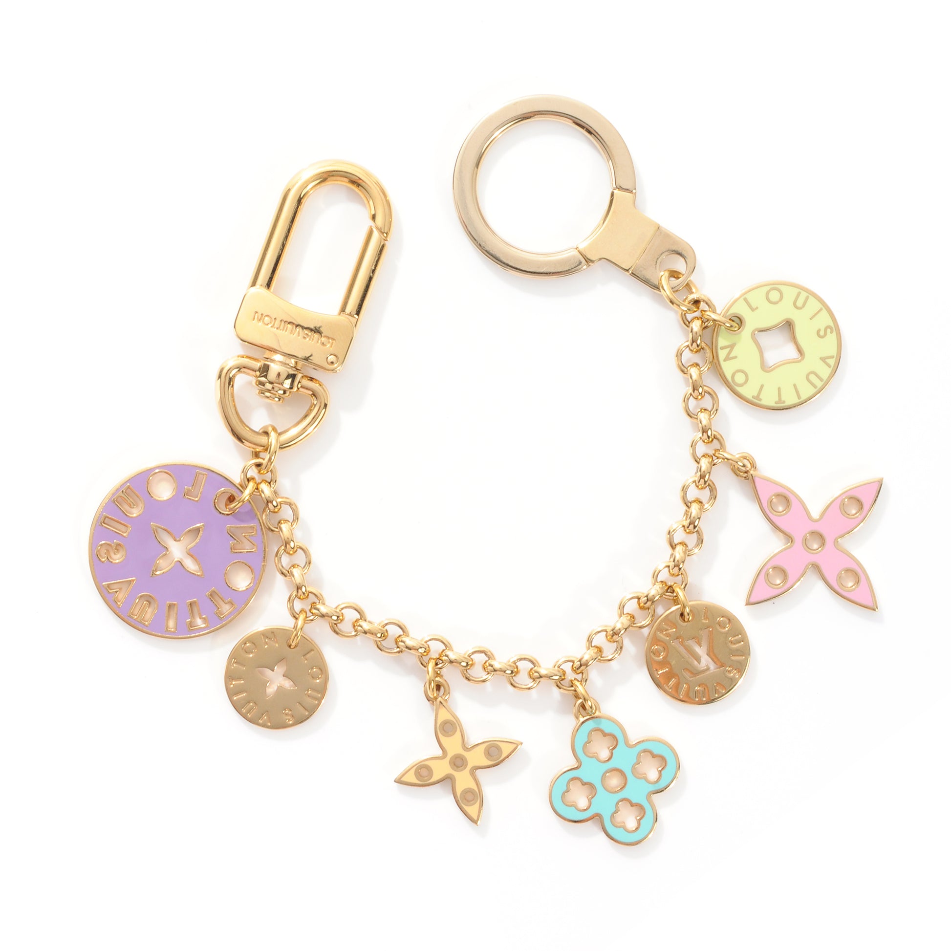 Louis Vuitton Monogram Multicolor Looping Chain Key Ring 1 of 6