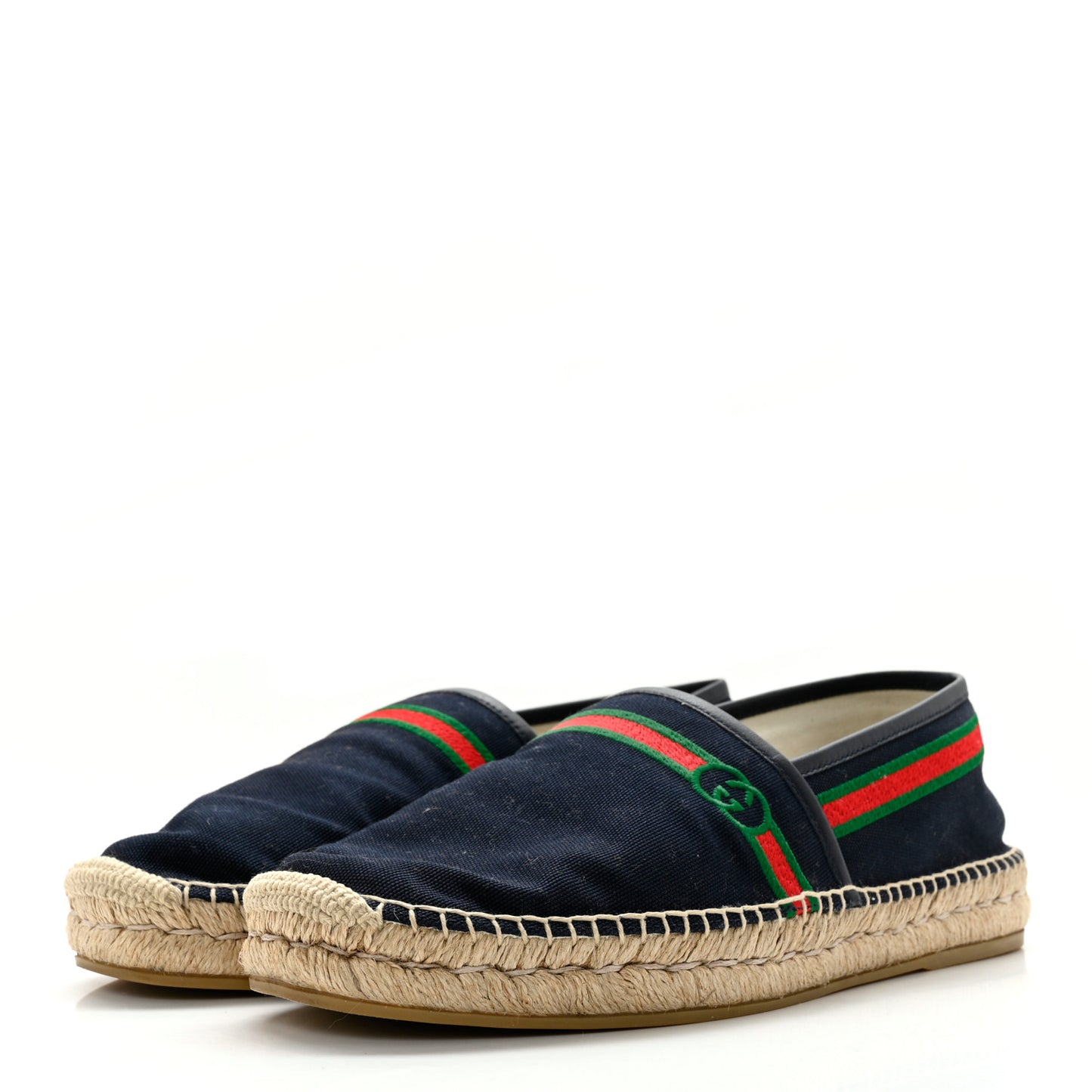 Terry Cloth Mens GG Monogram Espadrilles 9 Blue Red