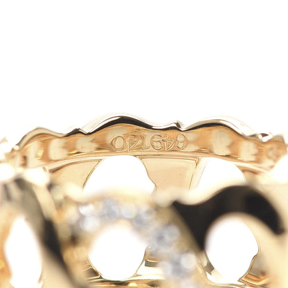 Cartier 18K Yellow Gold Diamond 13mm C De Ring 50 5.25 4 of 6