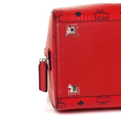 MCM Visetos Medium Essential Boston Bag Red 4 of 7