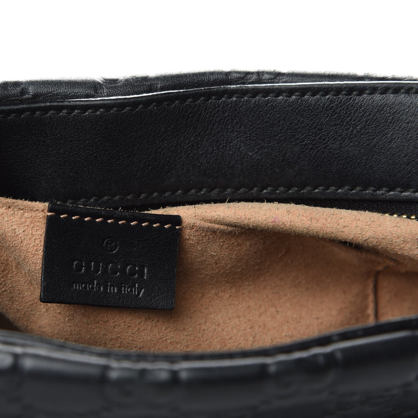 Guccissima Signature Small Camera Bag Black