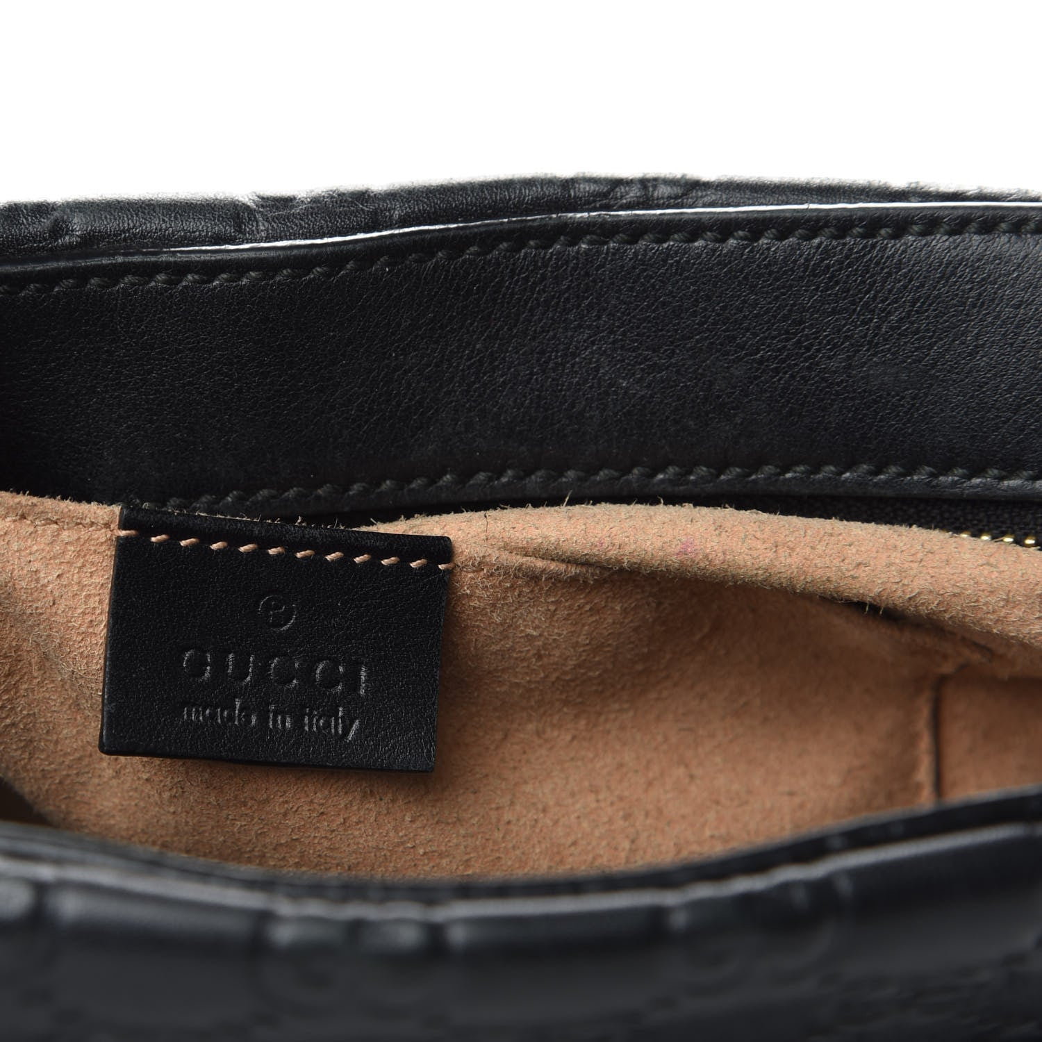 Gucci Guccissima Signature Small Camera Bag Black 8 of 9