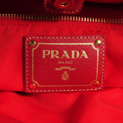 Prada Tessuto Saffiano Tote Rosso 6 of 11