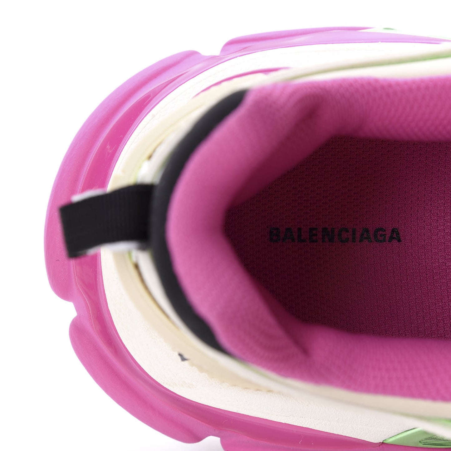 Rubber Mesh Bi-Color Mens Track.2 Open Sneakers 45 White Green Pink