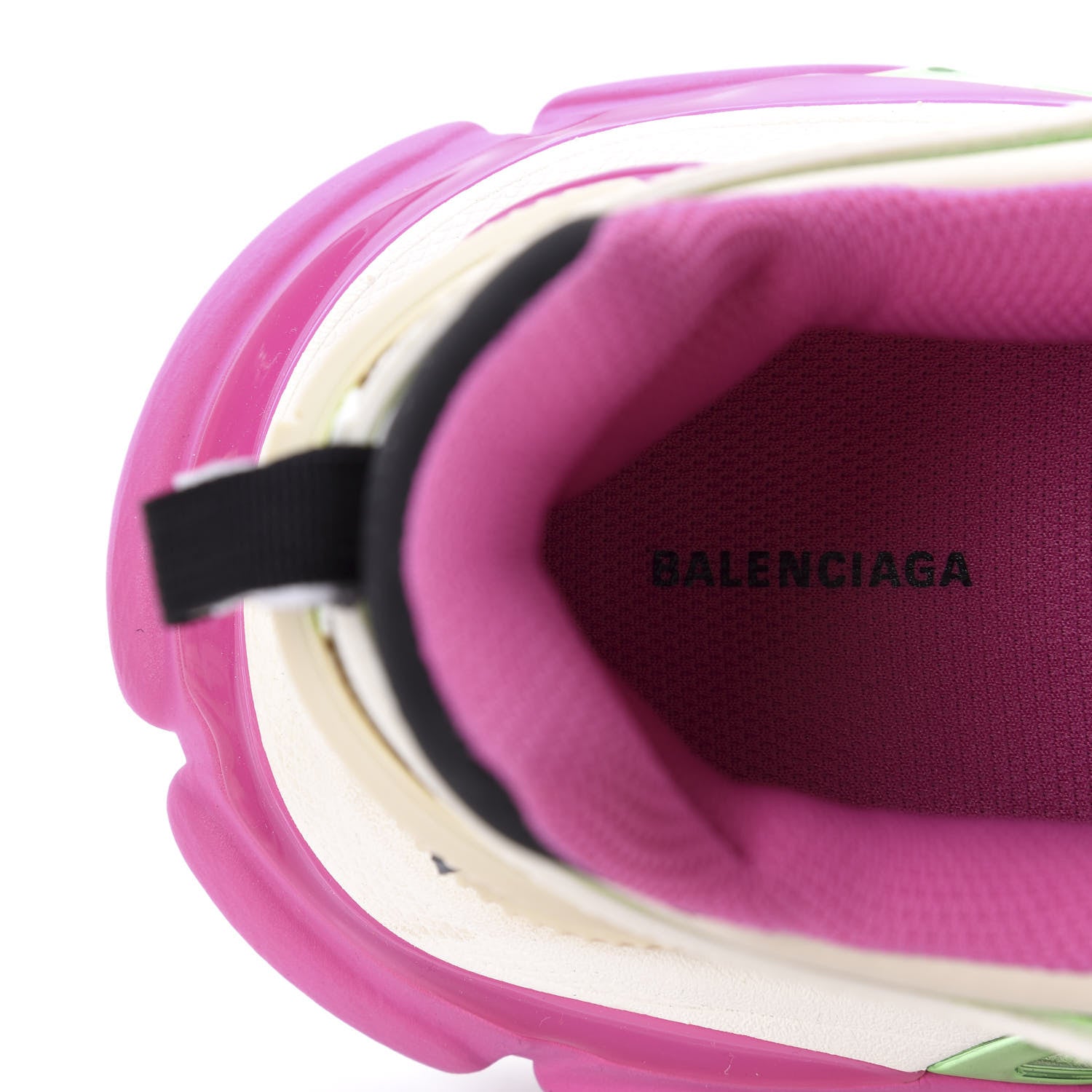 Balenciaga Rubber Mesh Bi-Color Mens Track.2 Open Sneakers 45 White Green Pink 7 of 8