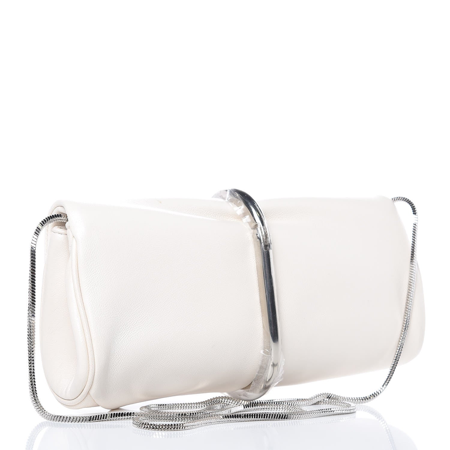 3.1 Phillip Lim 3.1 Smooth Calfskin Alix Minaudiere Clutch Natural White 3 of 10