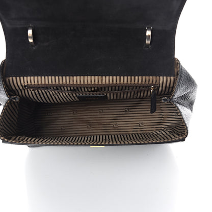 Fendi Glossy Buffalo Stingray Silvana Bag Black 4 of 8