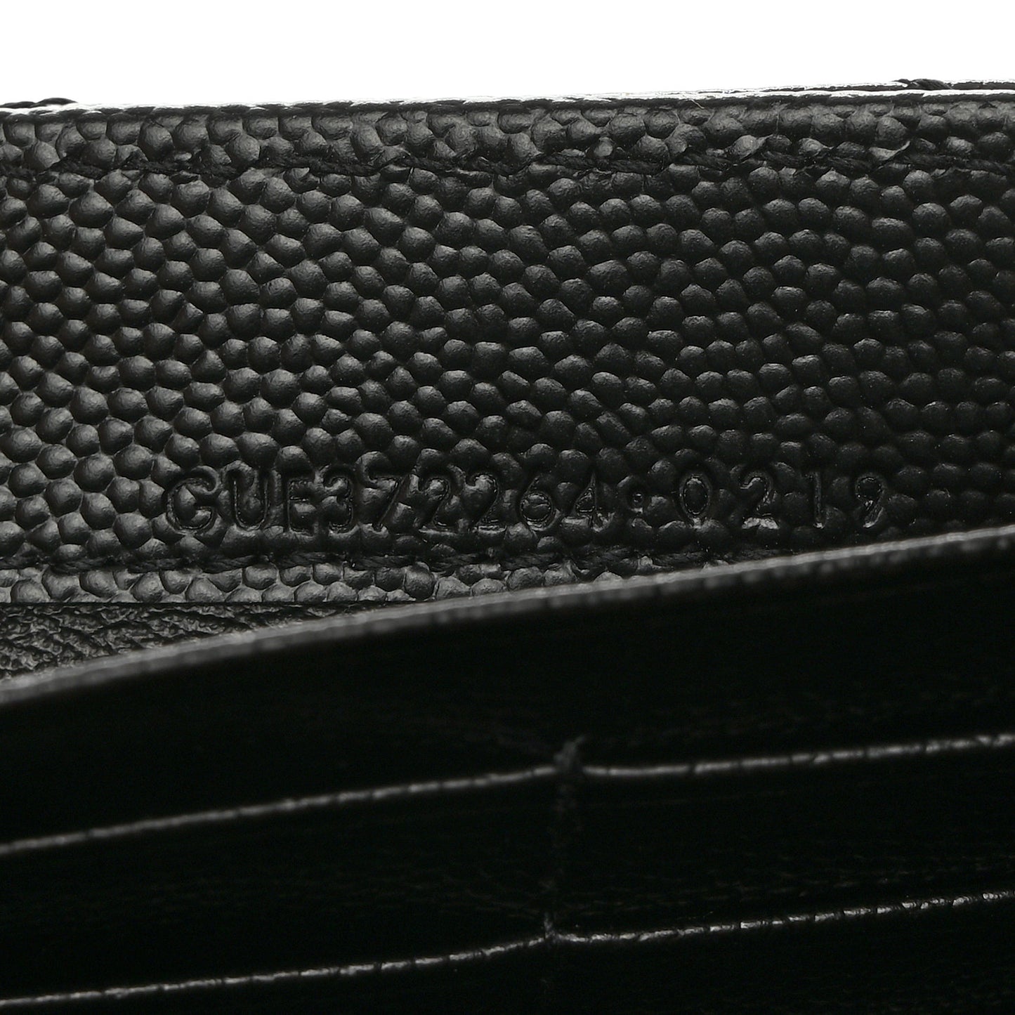Grain De Poudre Matelasse Chevron Monogram Flap Wallet Black