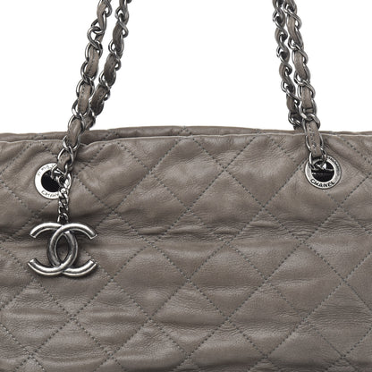 Chanel Iridescent Calfskin Quilted VIP Shopping Tote Grey 9 of 9