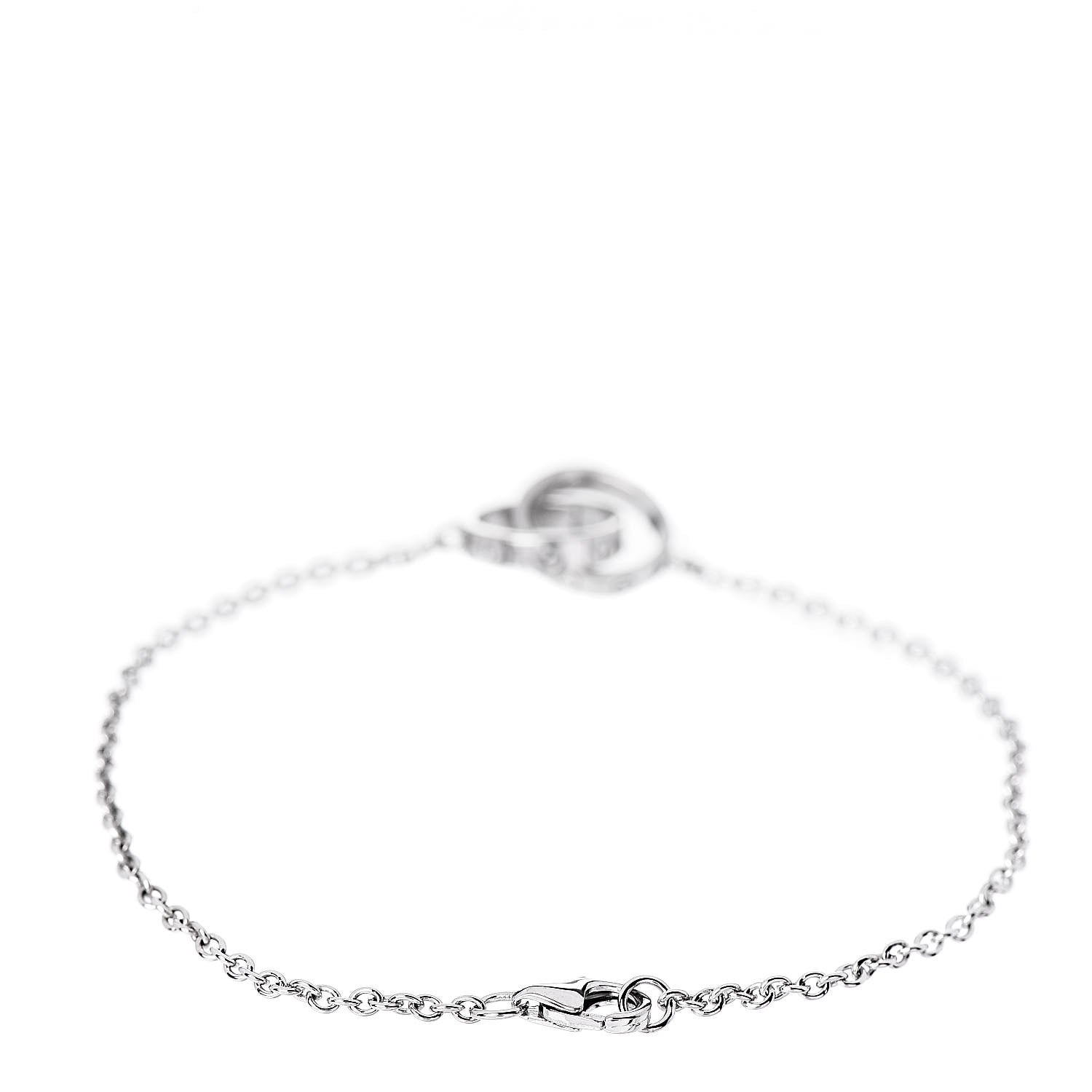 Cartier 18K White Gold Interlocking LOVE Bracelet 3 of 4
