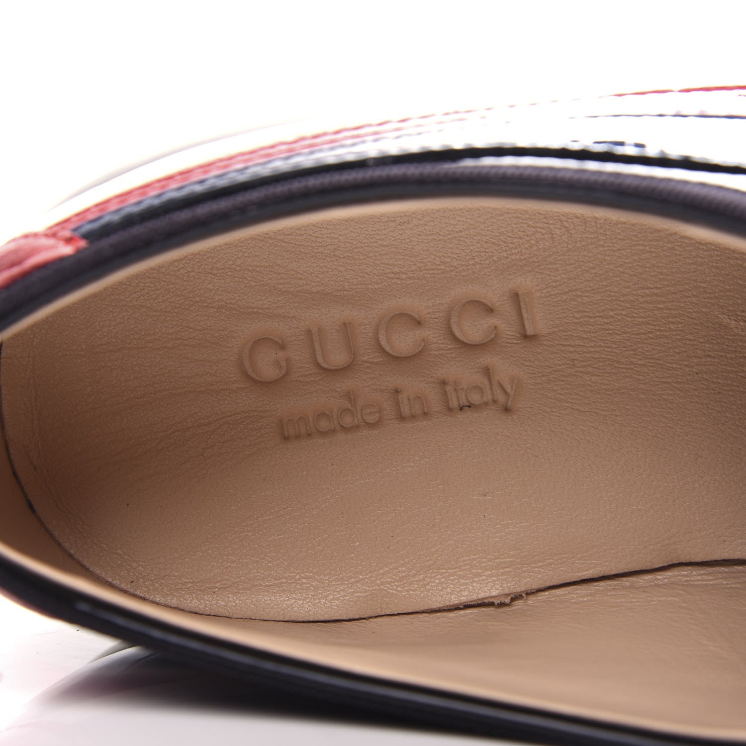 Gucci Patent Calfskin Mens Web Falacer Sneakers 8 Black 8 of 12