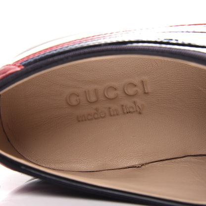 Gucci Patent Calfskin Mens Web Falacer Sneakers 8 Black 8 of 12