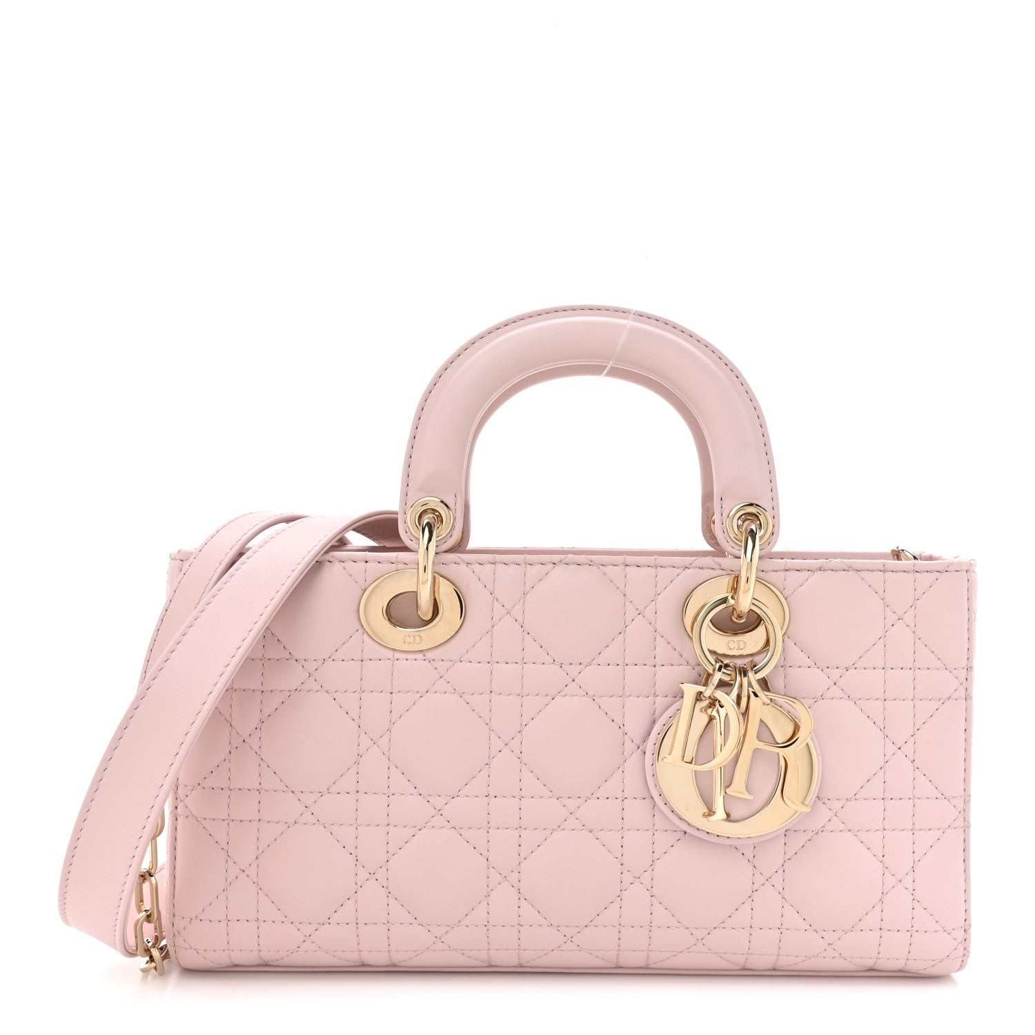 Christian Dior Lambskin Cannage Medium Lady D-Joy Light Pink 1 of 13