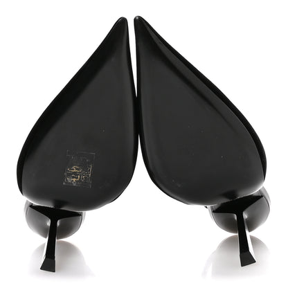 Saint Laurent Velluto Master Raso Regale Victoire 115 Slingback Pumps 36.5 Black 6 of 9