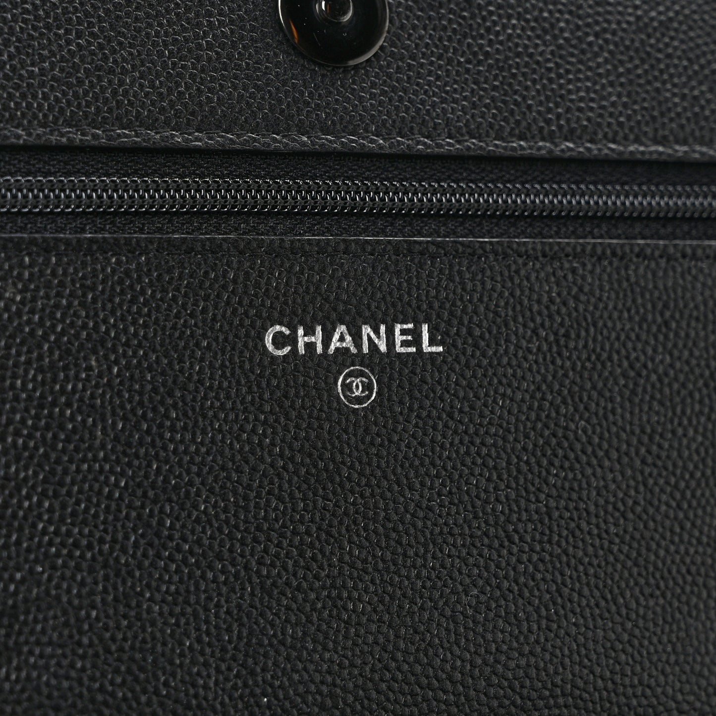 Caviar Quilted Boy Wallet On Chain WOC So Black