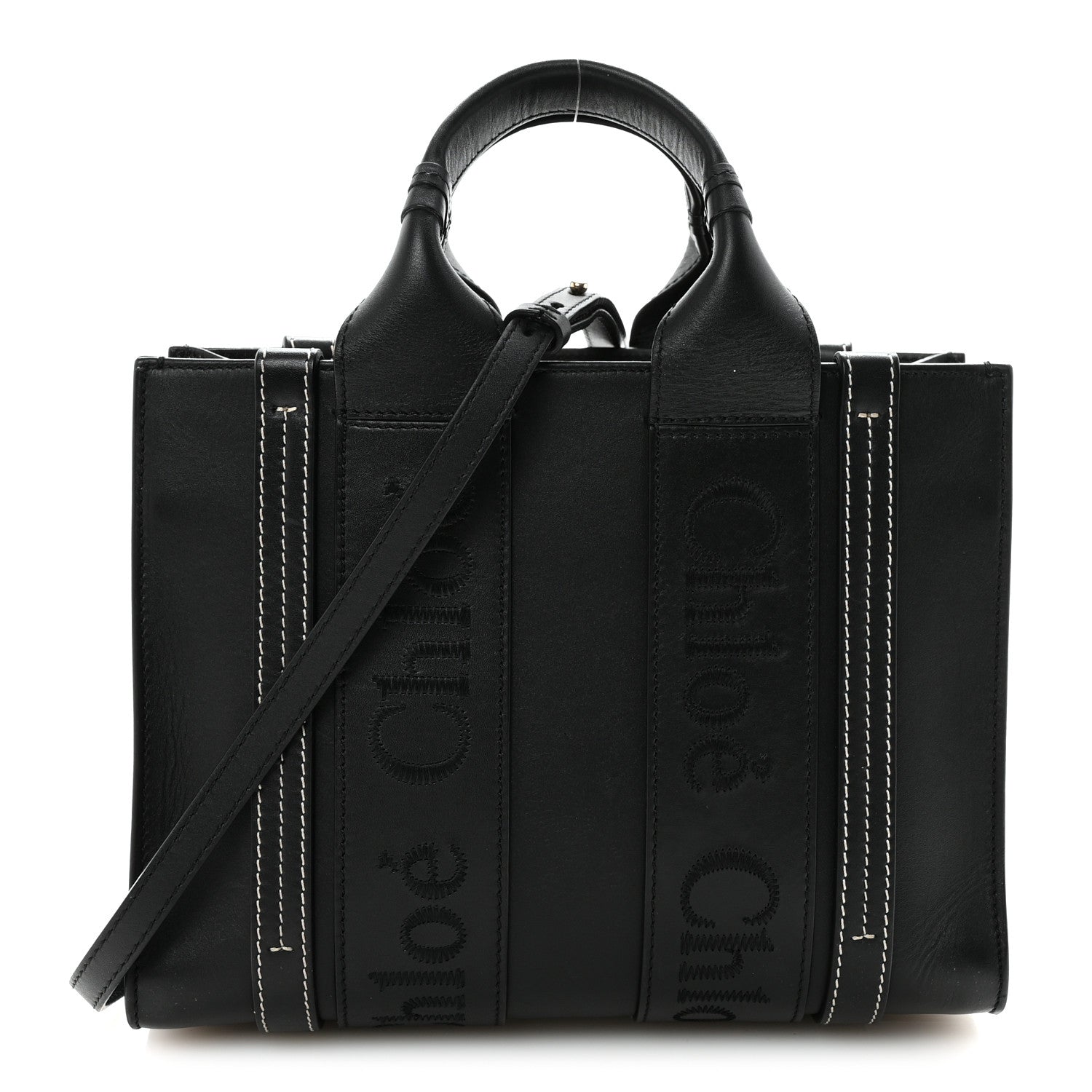Chloe Calfskin Small Woody Tote Black 1 of 10