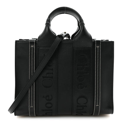 Chloe Calfskin Small Woody Tote Black 1 of 10